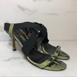 Anne Klein Snake Print Heel Sandals NWOT
